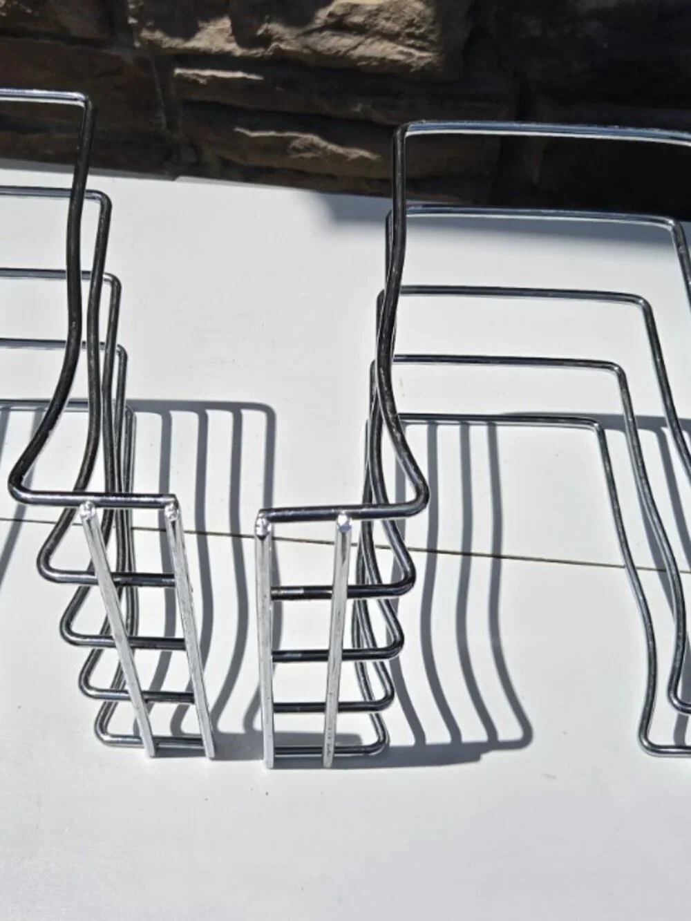 Chrome Wire Plate Lid File Divider Organizer Rack Lot of 2